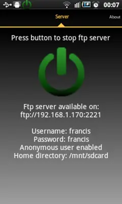 Ftp Server android App screenshot 1